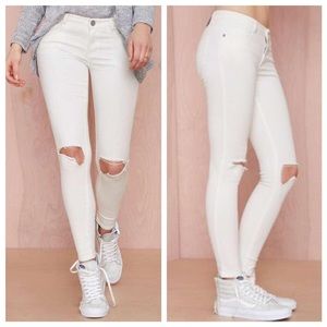 Unif Push Distressed Skinny Jeans